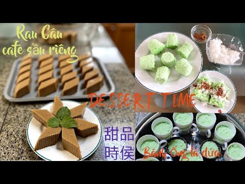 Video Bánh ống lá dứa dừa sợi//Rau câu café sữa sầu... - youtube