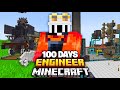 We Survived 100 Days as ENGINEERS in SKYBLOCK Minecraft
