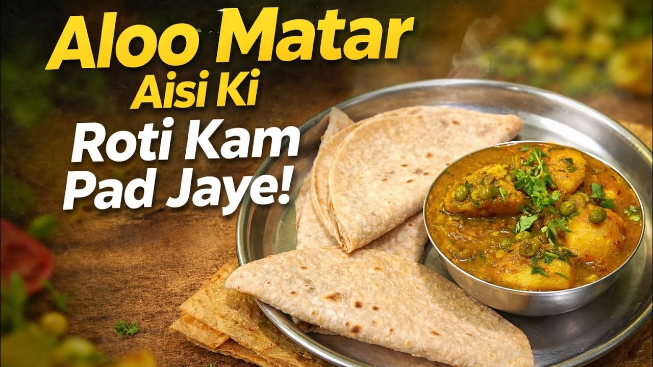 Roti Ke Saath Perfect Aloo Matar Ki Sabzi | Aloo Matar Ki Sabzi Kaise Banaye-Aloo Matar Sabzi Recipe