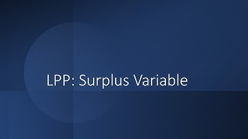 Surplus Variable