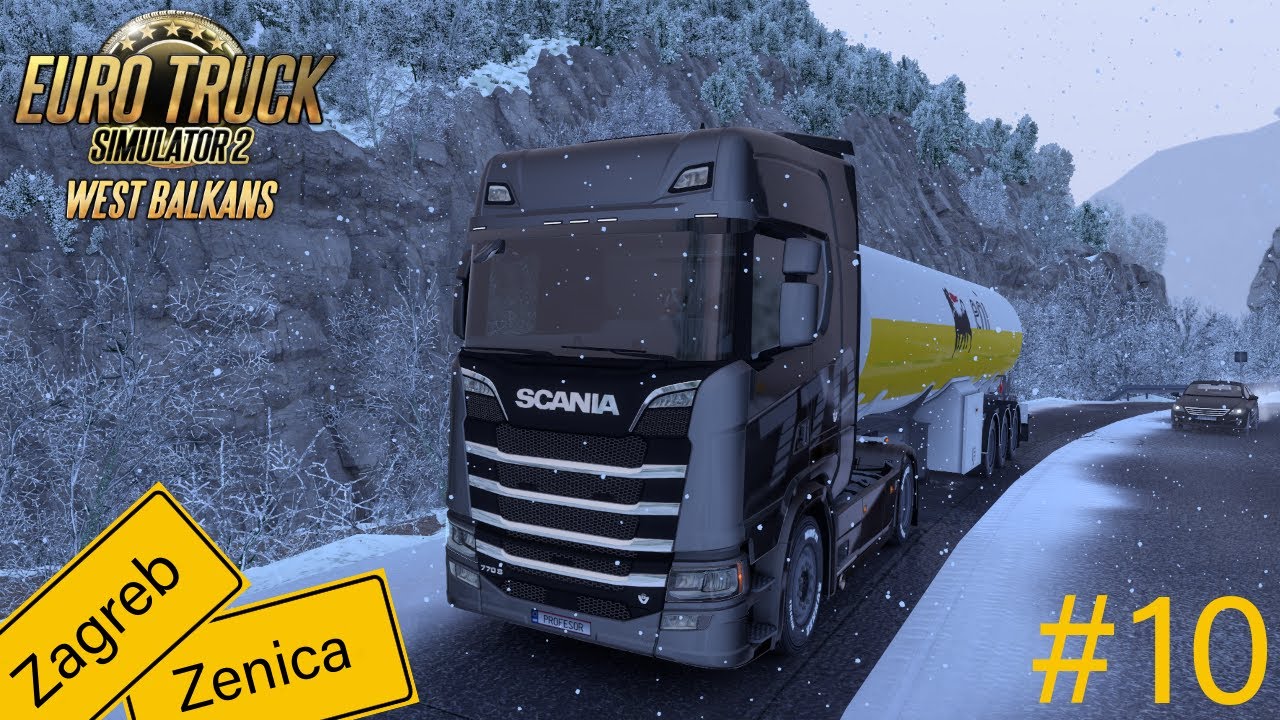 Vozim po snijegu iz Zagreba preko Gradiške u Zenicu!!! - ETS2 - WEST BALKANS