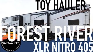2021 Forest River XLR Nitro 405 5th Wheel Toy Hauler Garage Model