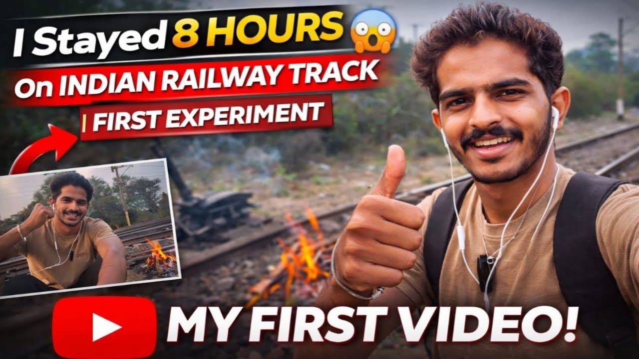 I Spent 8 Hours on Railway Tracks | Real Life Experiment | First Video 