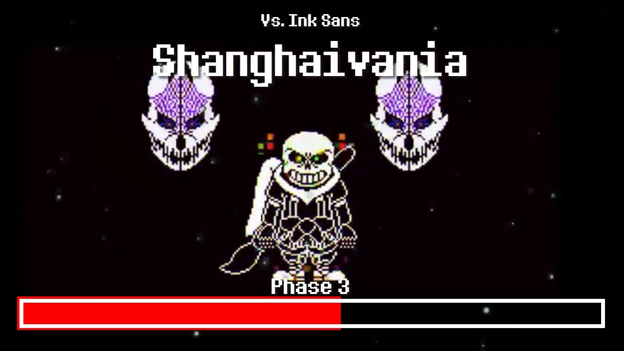 SHANGHAIVANIA Extreme Difficulty - INK SANS Hard Mode Phase 3 [INF HP]  [DOWNLOAD LINK] on Make a GIF