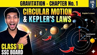 GRAVITATION LECTURE NO 2 SSC BOARD || CIRCULAR MOTION AND KEPLER'S LAW || #science #physics #details