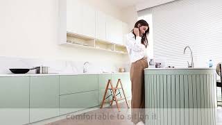 Delxo Aluminum 3 Step Stool,Lightweight Woodgrain Folding Step ladders Home and Kitchen Step Ladder