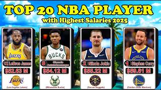 Top 20 NBA players with the highest salaries for the 2025 - 2026  season Net Worth