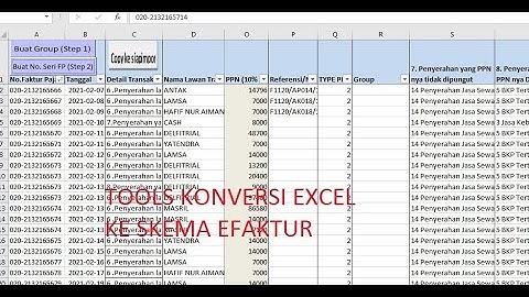 Tools Untuk Konversi Excel ke CSV skema import Efaktur