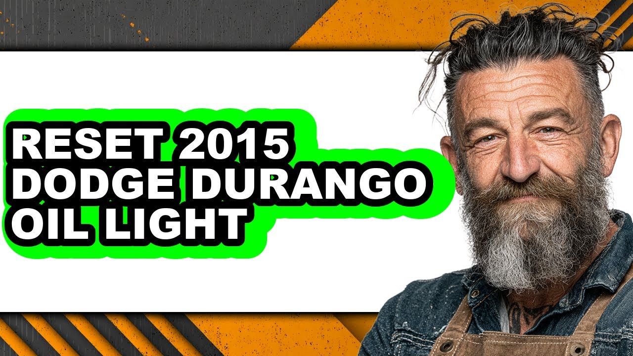 How to Reset 2015 Dodge Durango Oil Light (only Way)