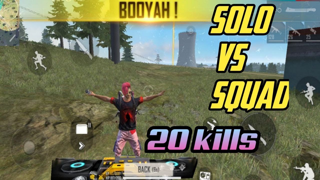 SOLO VS SQUAD 20 KILLS OVER GAME PLAY - YouTube