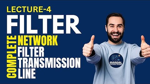 Filter circuit in electronic | network filter and transmission line lecture 01