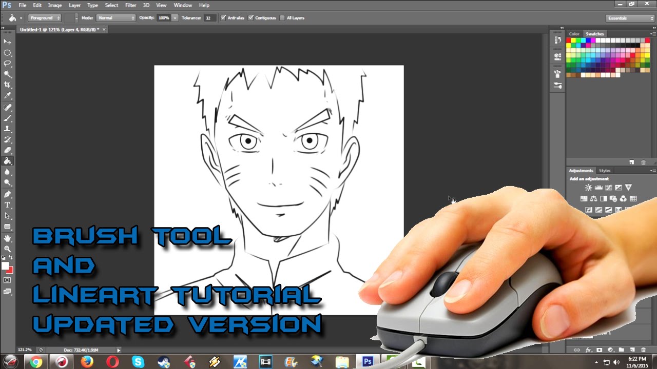 How to Setup Brush for Anime Linework in Photoshop CS6 by using a mouse   YouTube