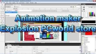 My first animation maker - Stickman PCworld explosion