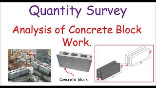 Hi dears!from this video tutorials one can learn the detail analysis
of concrete block work.here by i meanjust to calculate total blo...