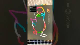 Walking Duck Gif 🐤 easy with magic rainbow scratch paper #walkingduck #duckgif #rainbowscratch #diy