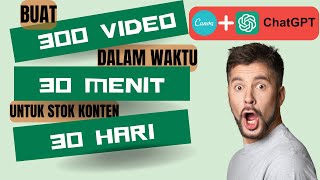 CARA MEMBUAT 300 VIDEO QUOTES DALAM 30 MENIT UNTUK STOK KONTEN 30 HARI | LEVEL PRO