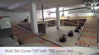 Multi Robot Coverage Search in 3D Net Worth