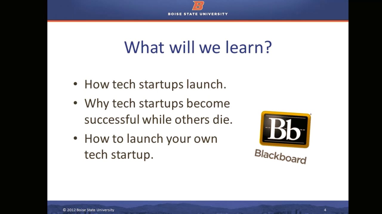Ryan Vasso - Boise State - Intro to Tech Startups Class Overview