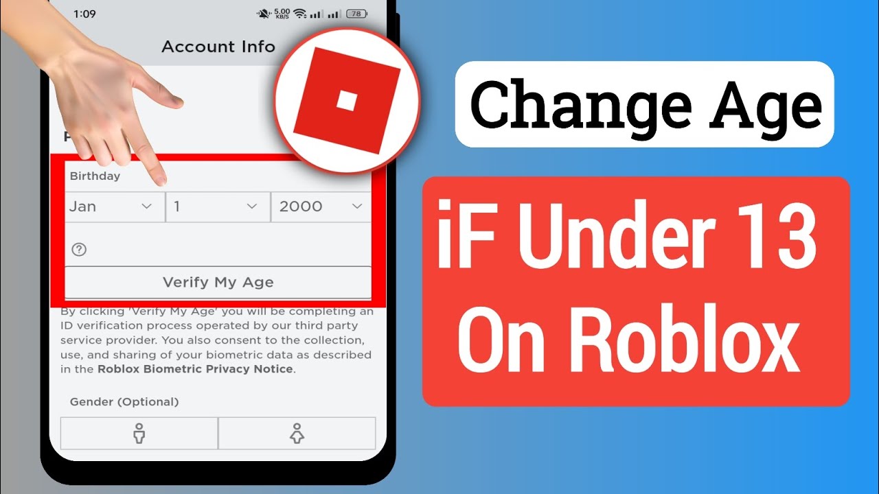 How To Change Your Birthday If Under 13 On Roblox Change Your Age If Under 13 On Roblox Mobile 