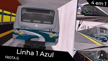 OpenBVE - LINHA 1 AZUL com o TUE FROTA G da CMSP (Metrô)! Tucuruvi X Jabaquara