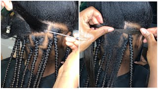 Only 2hrs, Fast knotless box braids technique! Skip feeding in hair | Box braids for beginners! screenshot 5
