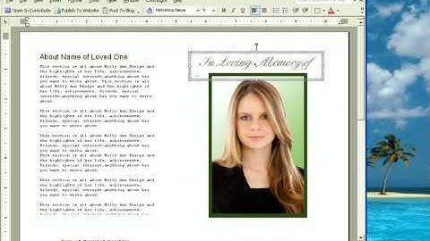 Free Funeral Program Template