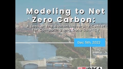 Modeling to Net Zero Carbon: A look at the Boston University Center for Computing and Data Science