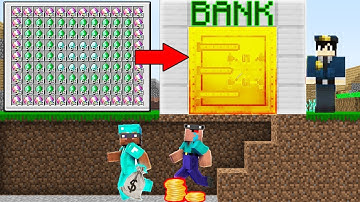 HOW to NOOB and PRO a ROBBERY BANK? ! in Minecraft Noob vs Pro