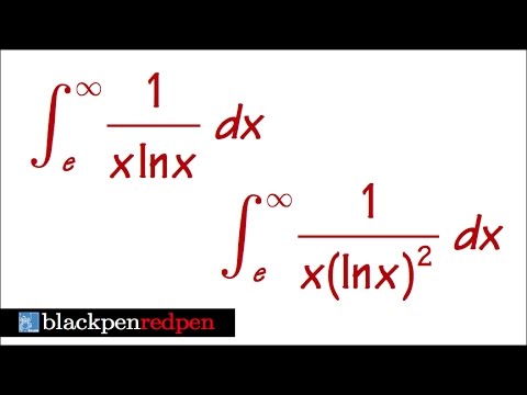 Improper Integrals 1 X Ln X Vs 1 X Ln X 2 From E To Inf Youtube