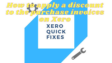 Quick fixes 11 - How to apply a discount to the purchase invoices on Xero