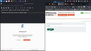 Password Reset Broken Logic | Web Security Academy | Port Swigger Labs