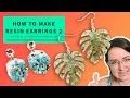 How to make resin earrings 2: Gemstones