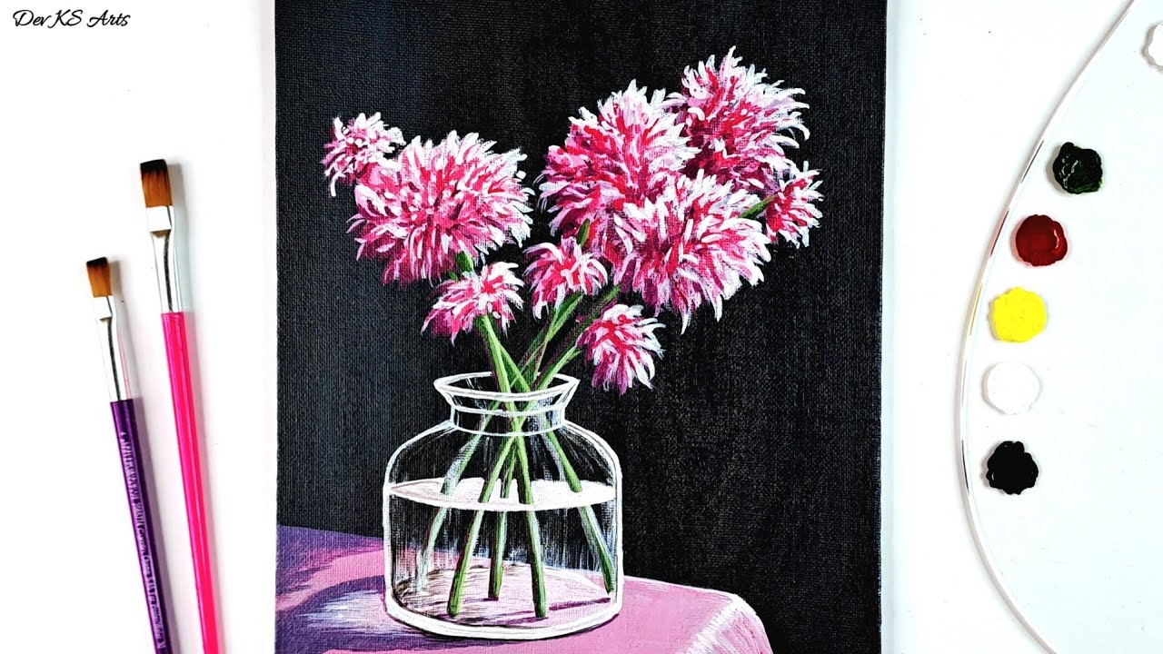 Acrylic Painting Of Flowers Easy Flower Painting Acrylic Painting Maxresdefault