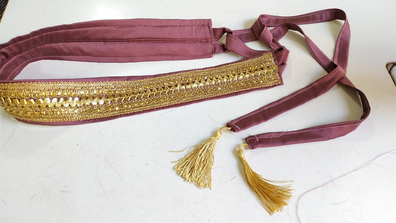 خياطة حزام من القماش يستخدم للقفطان والعباية وللدشاديش والفساتين والكلابيات❤️