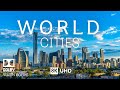 Most beautiful cities in the world 8k ultra with soft piano music  60 fps  8k nature film