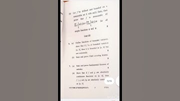 Measure and Integration theory msc mathematics 2nd sem ques ppr 2022 ||Cblu||