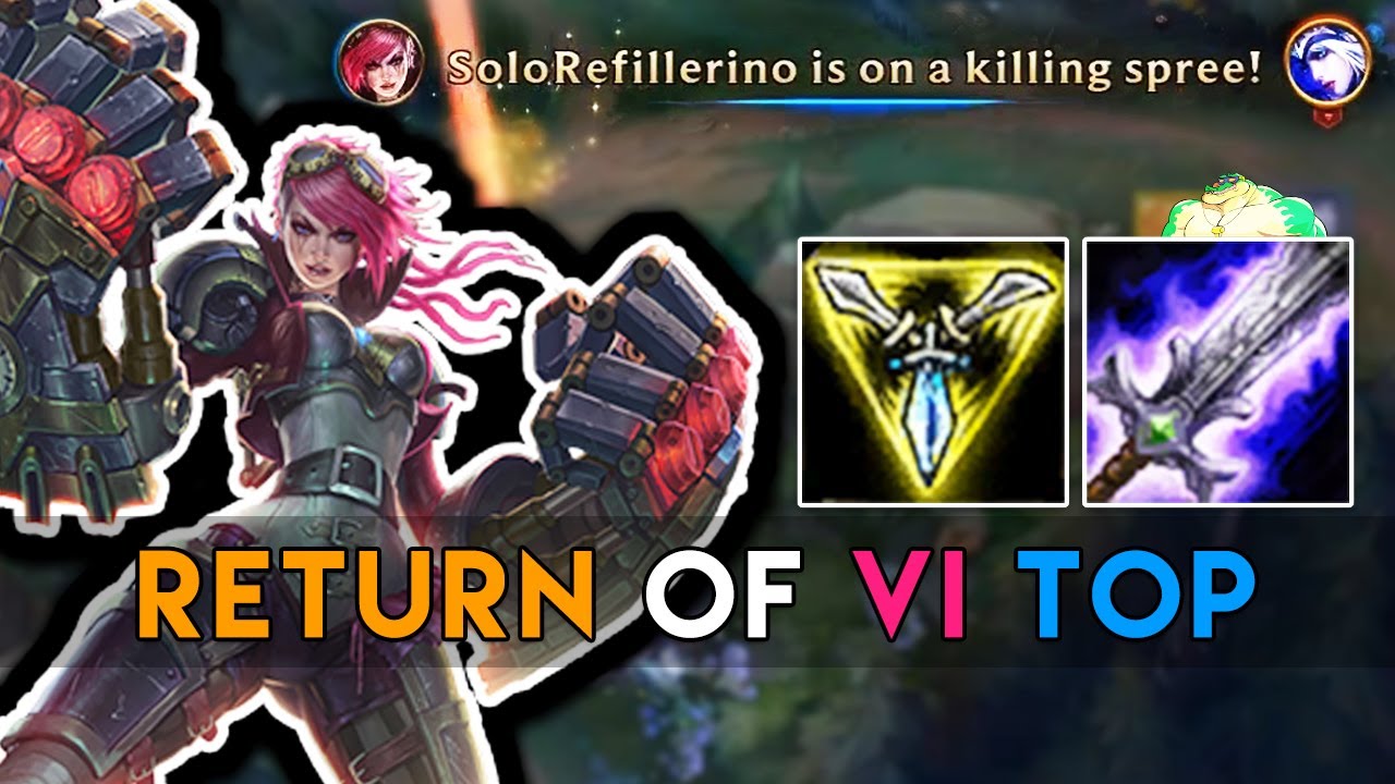 Why Can Vi Do This Much Damage New Full Ad Vi Top Is So Op Lol Best Moments Youtube