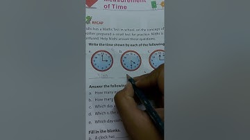 Maths | Class 3 | Chapter =9 measurment of time|