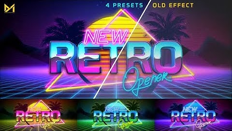 Retro intro template after effects | c2ptech