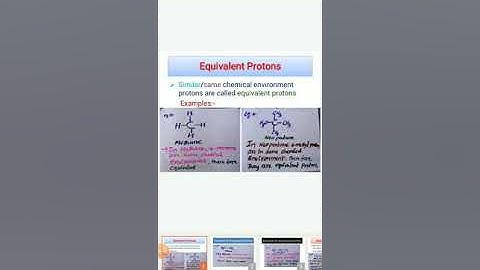 Equivalent & non equivalent protons