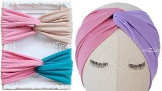 How to Make Twist Turban Headband  Twisted Headband Sewing Pattern