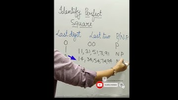 Identify perfect square from last two digits of given number| perfect square identification | shorts