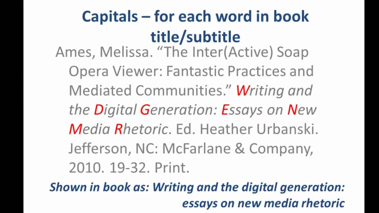 harvard referencing in essay chapter