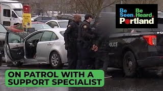 On patrol with a PPB Support Specialist as she helps recover a stolen car