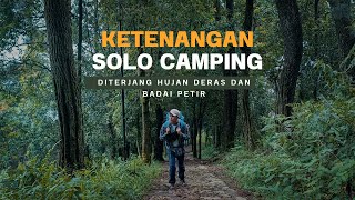 solo camping | Diterjang hujan deras dan badai petir