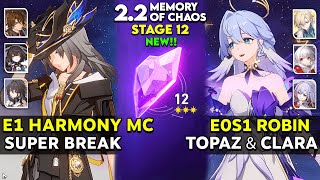 E1 Harmony MC Super Break & E0S1 Robin x Topaz w/ Clara  | MOC 12 v2.2 | Honkai star rail.