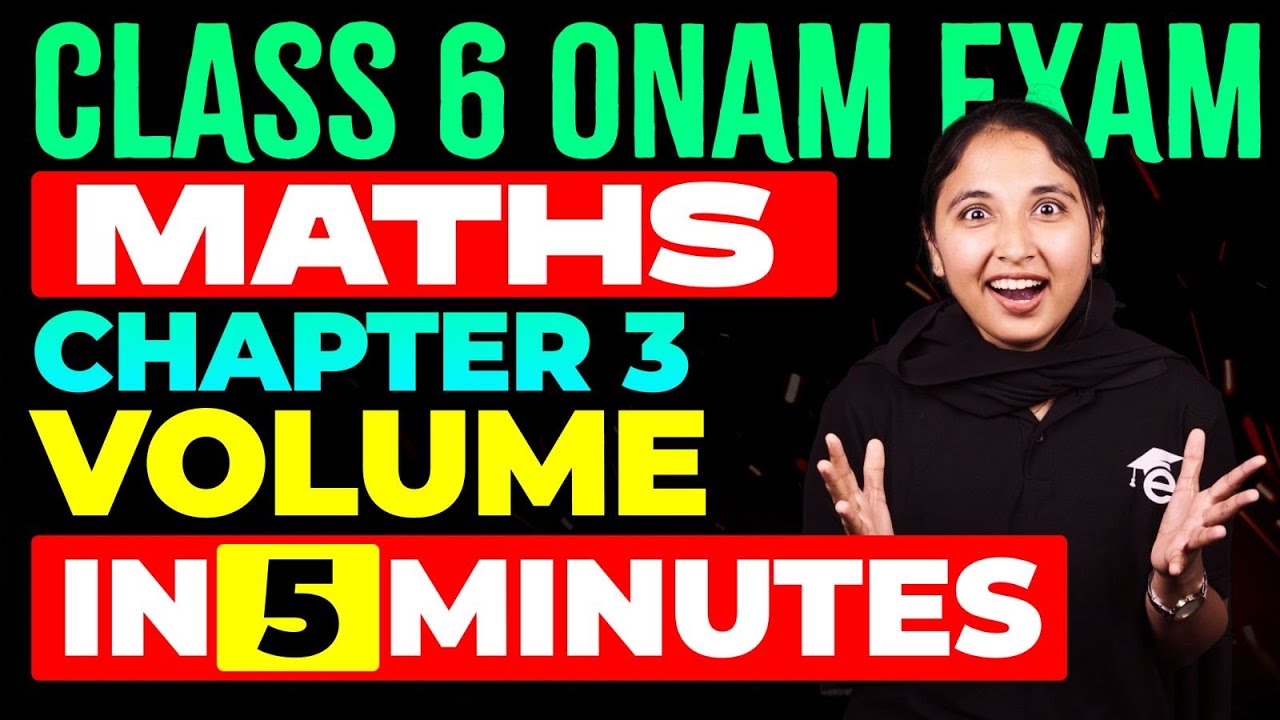 Class 6 | Chapter 3 | Volume | വ്യാപ്തം In 5 Minutes | Eduport - YouTube
