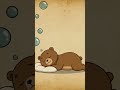 cartoon bear sleeping peacefully