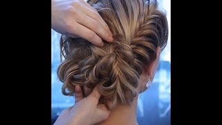 шикарная прическа - из косы "рыбий хвост" шикарная прическа - из косы "рыбий хвост"