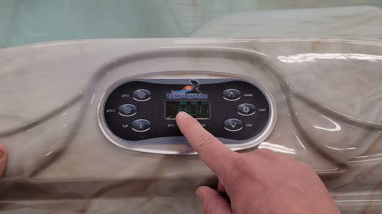 Tropic Sea Spa Controller Menu - The Great Backyard Place